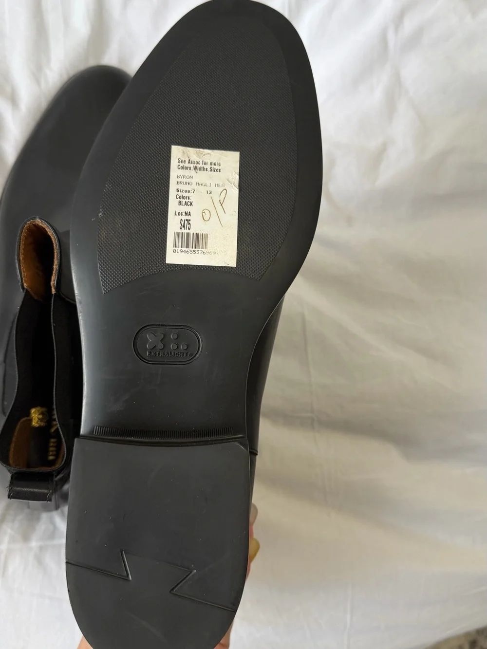Bruno Magli Black Leather Chukka Chelsea Boots